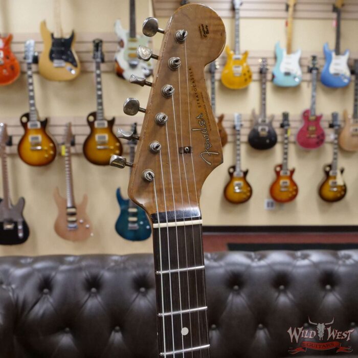 Fender Custom Shop Dennis Galuszka Masterbuilt Roasted 1959 Stratocaster Brazilian Rosewood Slab Board Hand-Wound PUs Journeyman Relic Aged Sage Green Metallic - Image 7