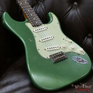 Fender Custom Shop Dennis Galuszka Masterbuilt Roasted 1959 Stratocaster Brazilian Rosewood Slab Board Hand-Wound PUs Journeyman Relic Aged Sage Green Metallic - Image 8