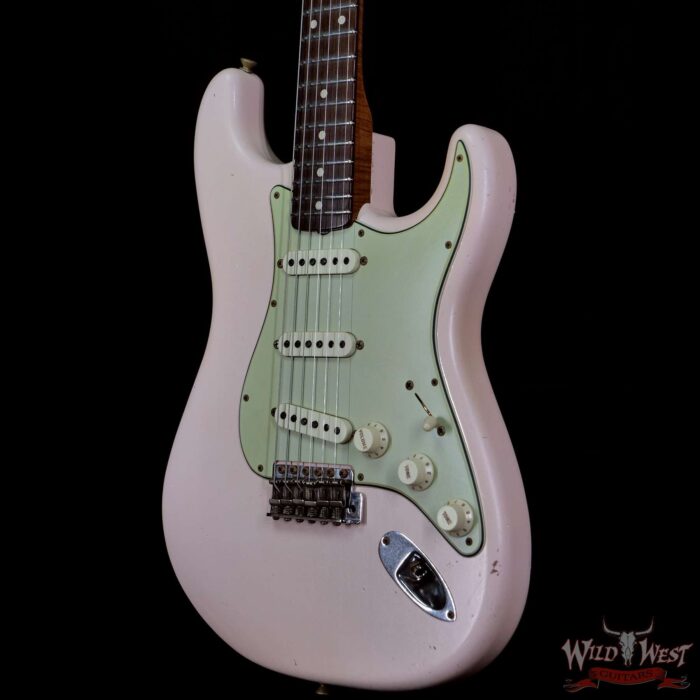 Fender Custom Shop Dennis Galuszka Masterbuilt Roasted 1959 Stratocaster Brazilian Rosewood Slab Board Hand-Wound PUs Journeyman Relic Aged Shell Pink - Image 2