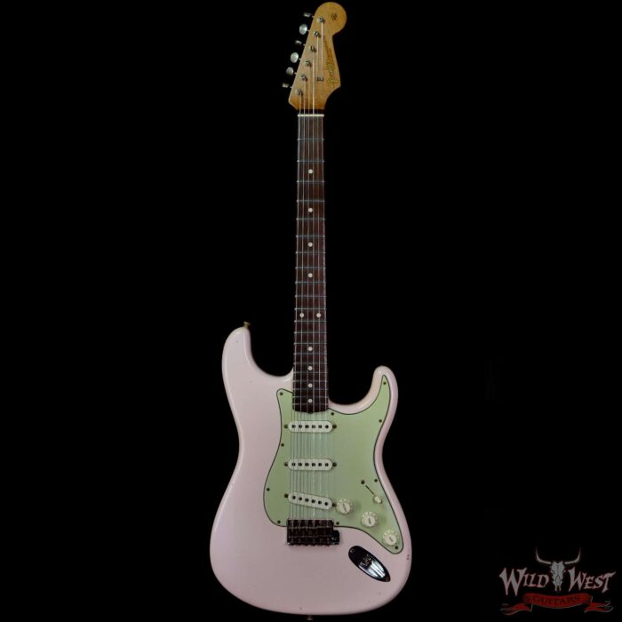 Fender Custom Shop Dennis Galuszka Masterbuilt Roasted 1959 Stratocaster Brazilian Rosewood Slab Board Hand-Wound PUs Journeyman Relic Aged Shell Pink - Image 3