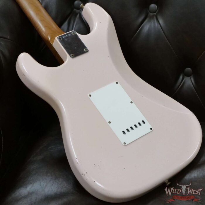 Fender Custom Shop Dennis Galuszka Masterbuilt Roasted 1959 Stratocaster Brazilian Rosewood Slab Board Hand-Wound PUs Journeyman Relic Aged Shell Pink - Image 11