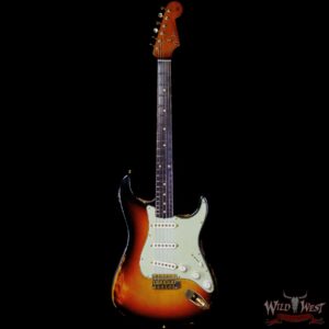 Fender Custom Shop Dale Wilson Masterbuilt 1960 Stratocaster Brazilian Rosewood Fingerboard Relic 3 Tone Sunburst with Gold Hardware - Image 3