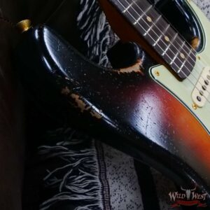 Fender Custom Shop Dale Wilson Masterbuilt 1960 Stratocaster Brazilian Rosewood Fingerboard Relic 3 Tone Sunburst with Gold Hardware - Image 9