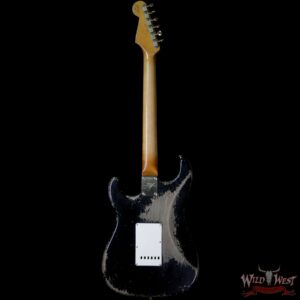 Fender Custom Shop Dale Wilson Masterbuilt 1960 Stratocaster Brazilian Rosewood Board Heavy Relic Black - Image 5