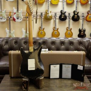 Fender Custom Shop Dale Wilson Masterbuilt 1960 Stratocaster Brazilian Rosewood Board Heavy Relic Black - Image 15