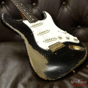 Fender Custom Shop Dale Wilson Masterbuilt 1960 Stratocaster Brazilian Rosewood Board Heavy Relic Black - Image 11