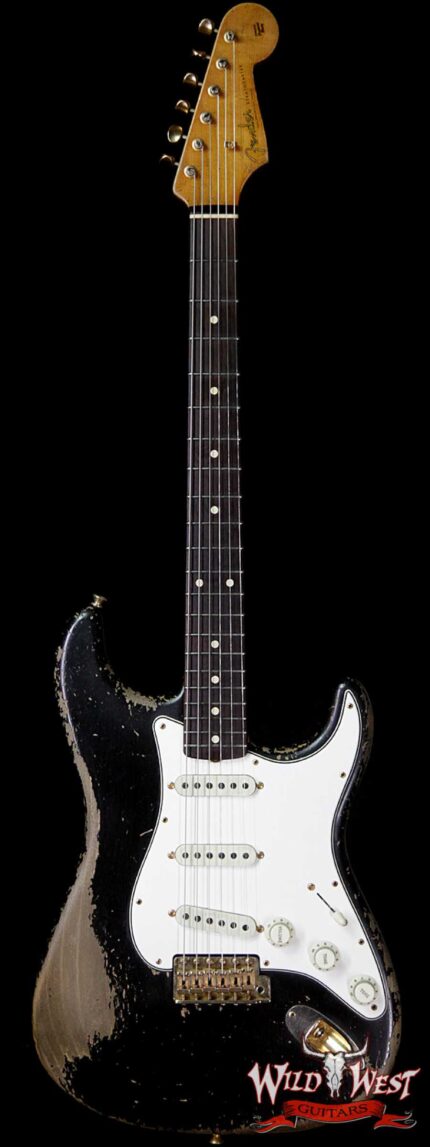 Fender Custom Shop Dale Wilson Masterbuilt 1960 Stratocaster Brazilian Rosewood Board Heavy Relic Black
