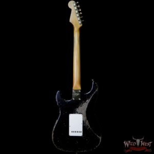 Fender Custom Shop Dale Wilson Masterbuilt 1960 Stratocaster Brazilian Rosewood Slab Board Heavy Relic Black - Image 5