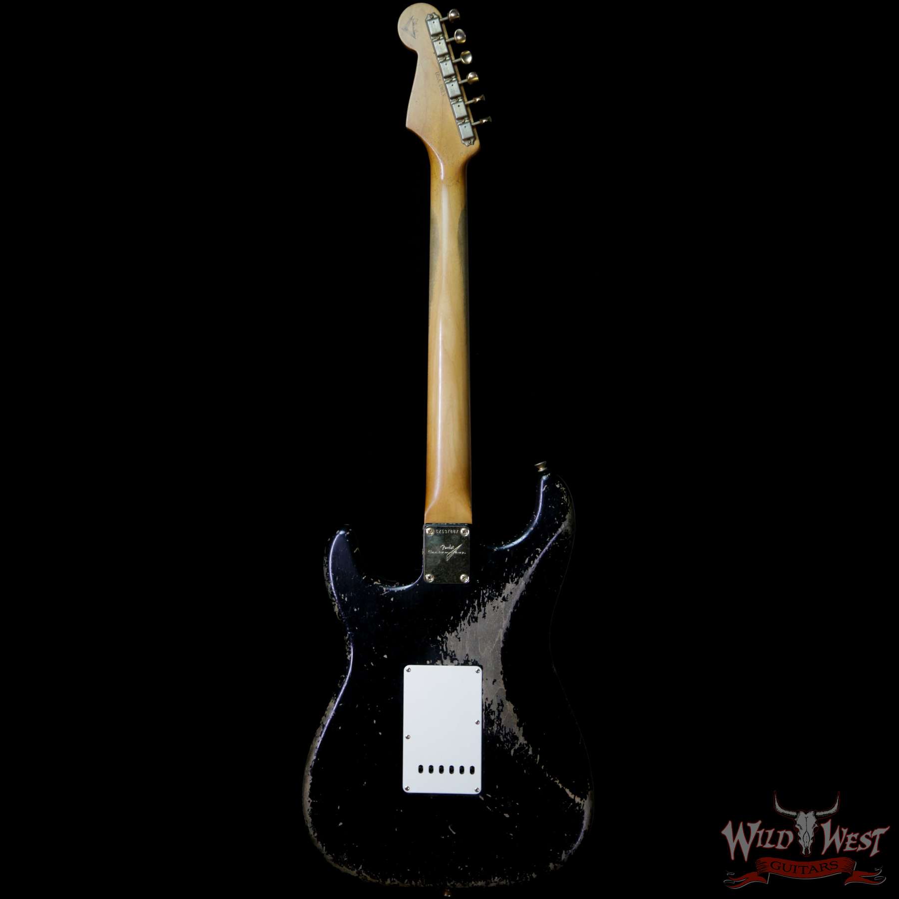 fendercs-mbdw-1960stratrelicbrz-black-cz537887-b__wwg.jpg Fender Custom Shop Dale Wilson Masterbuilt 1960 Stratocaster Brazilian Rosewood Slab Board Heavy Relic Black - Image 5