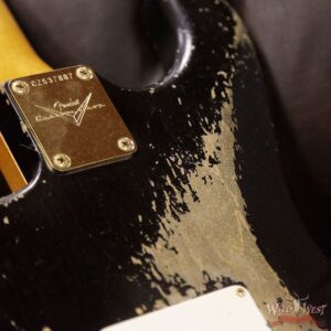 Fender Custom Shop Dale Wilson Masterbuilt 1960 Stratocaster Brazilian Rosewood Slab Board Heavy Relic Black - Image 14
