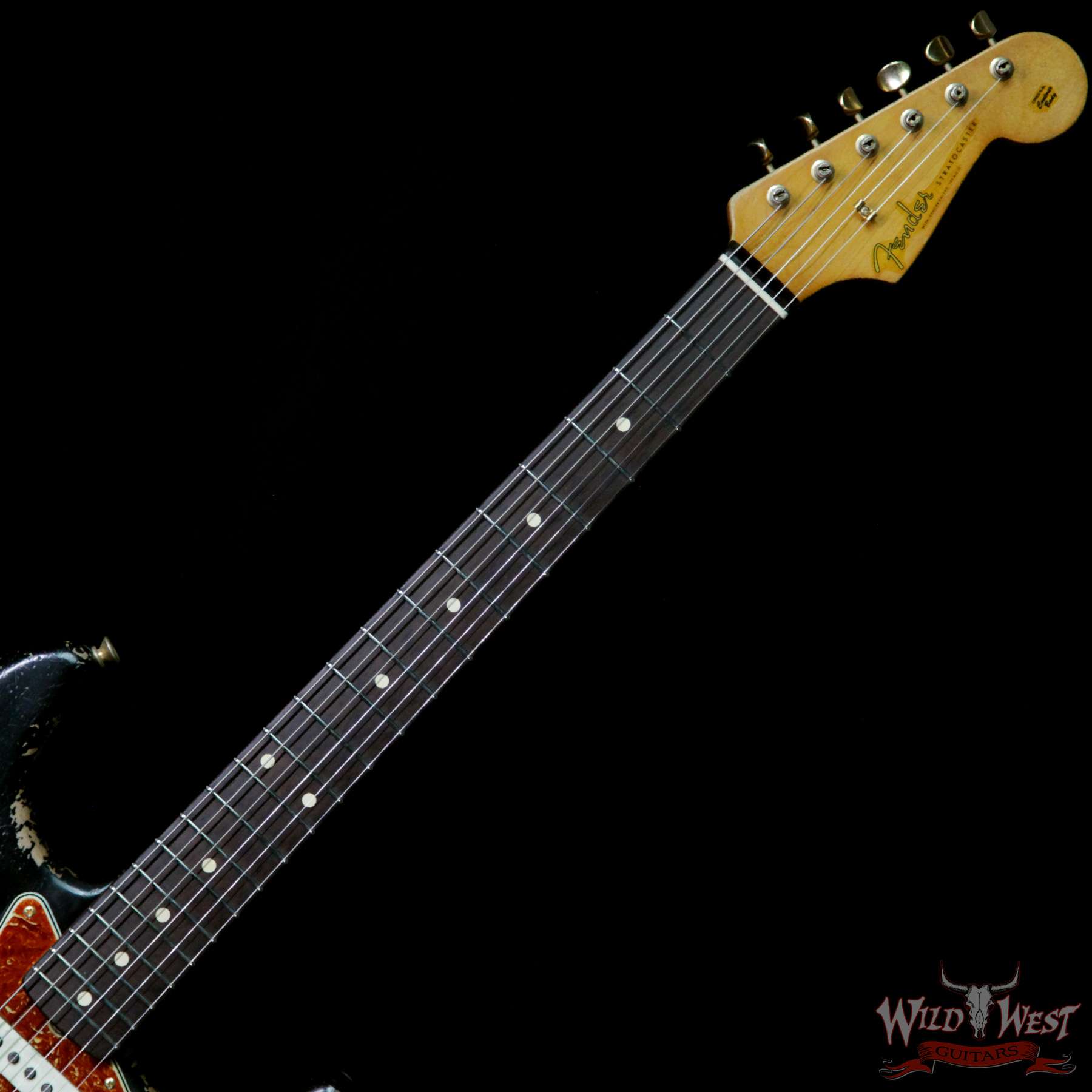 fendercs-mbdw-1960stratrelicbrz-black-cz537887-nf__wwg.jpg Fender Custom Shop Dale Wilson Masterbuilt 1960 Stratocaster Brazilian Rosewood Slab Board Heavy Relic Black - Image 8