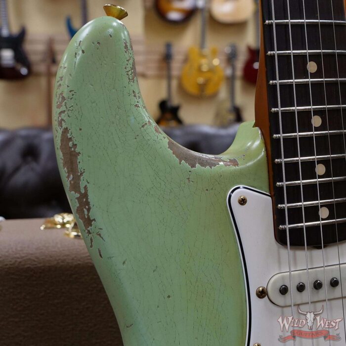 Fender Custom Shop Dale Wilson Masterbuilt 1960 Stratocaster Relic Brazilian Rosewood Slab Board Surf Green - Image 9