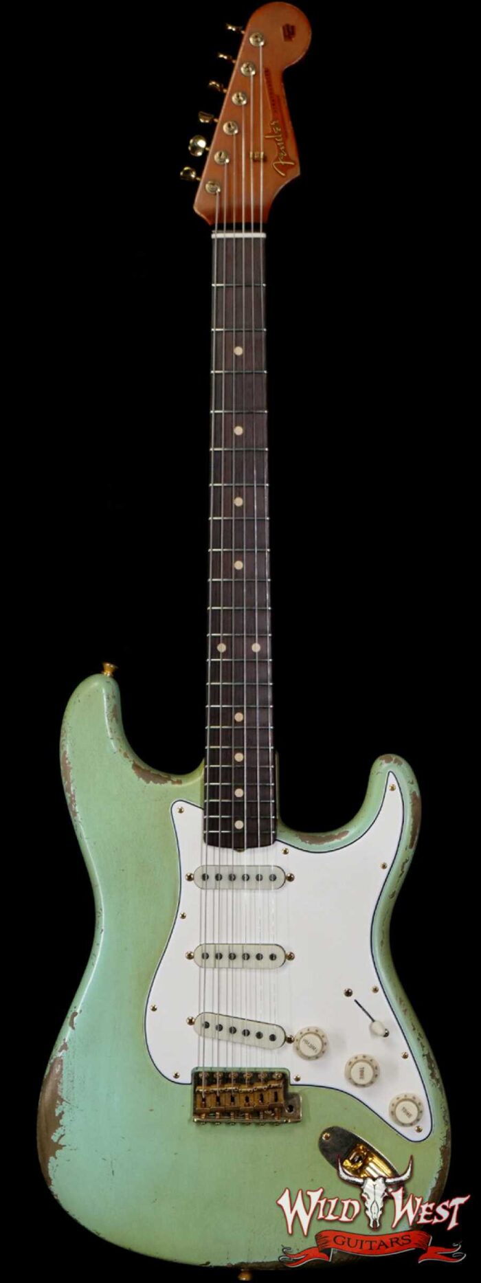 Fender Custom Shop Dale Wilson Masterbuilt 1960 Stratocaster Relic Brazilian Rosewood Slab Board Surf Green - Image 1