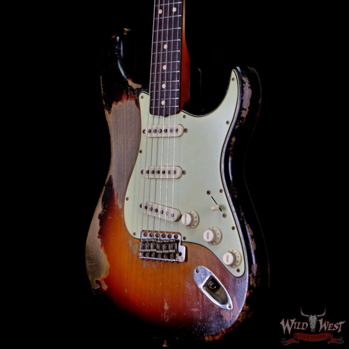 Fender Custom Shop Dale Wilson Masterbuilt 1961 Stratocaster Josefina Hand-Wound Pickups Heavy Relic 3 Tone Sunburst - Image 2