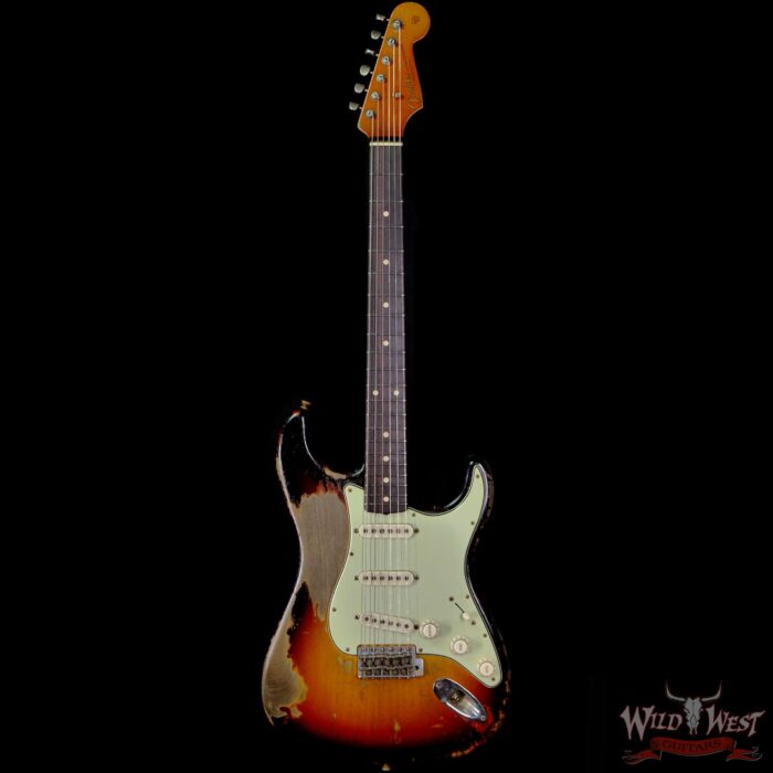 Fender Custom Shop Dale Wilson Masterbuilt 1961 Stratocaster Josefina Hand-Wound Pickups Heavy Relic 3 Tone Sunburst - Image 3