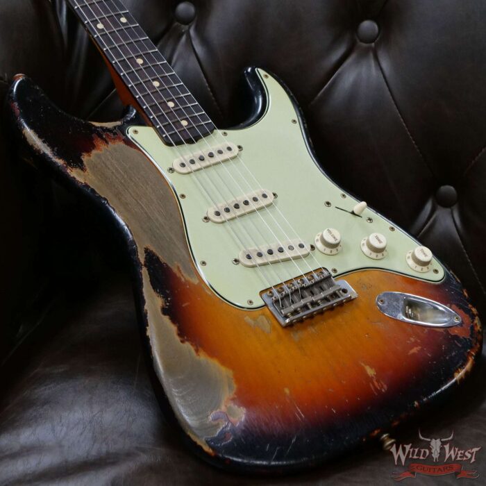 Fender Custom Shop Dale Wilson Masterbuilt 1961 Stratocaster Josefina Hand-Wound Pickups Heavy Relic 3 Tone Sunburst - Image 8