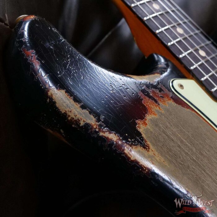 Fender Custom Shop Dale Wilson Masterbuilt 1961 Stratocaster Josefina Hand-Wound Pickups Heavy Relic 3 Tone Sunburst - Image 9