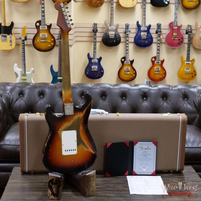Fender Custom Shop Dale Wilson Masterbuilt 1961 Stratocaster Josefina Hand-Wound Pickups Heavy Relic 3 Tone Sunburst - Image 10