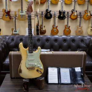 Fender Custom Shop Dale Wilson Masterbuilt 1963 Stratocaster Heavy Relic Brazilian Rosewood Fingerboard Vintage White - Image 8
