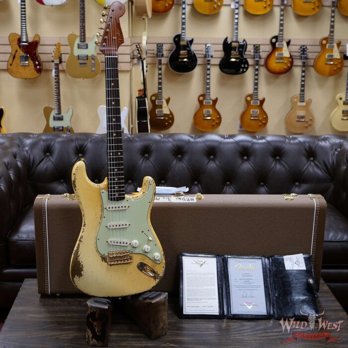 Fender Custom Shop Dale Wilson Masterbuilt 1963 Stratocaster Heavy Relic Brazilian Rosewood Fingerboard Vintage White - Image 8