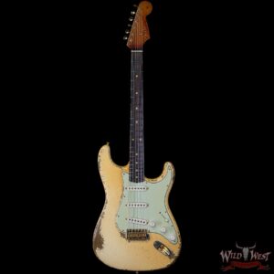 Fender Custom Shop Dale Wilson Masterbuilt 1963 Stratocaster Heavy Relic Brazilian Rosewood Fingerboard Vintage White - Image 3