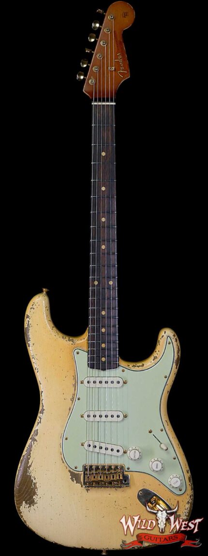 Fender Custom Shop Dale Wilson Masterbuilt 1963 Stratocaster Heavy Relic Brazilian Rosewood Fingerboard Vintage White