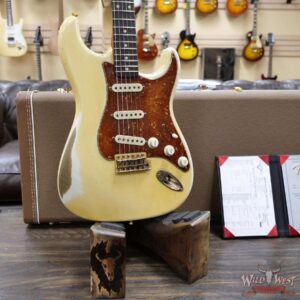 Fender Custom Shop Dale Wilson Masterbuilt 1963 Stratocaster Brazilian Rosewood Slab Board Relic Vintage White - Image 8