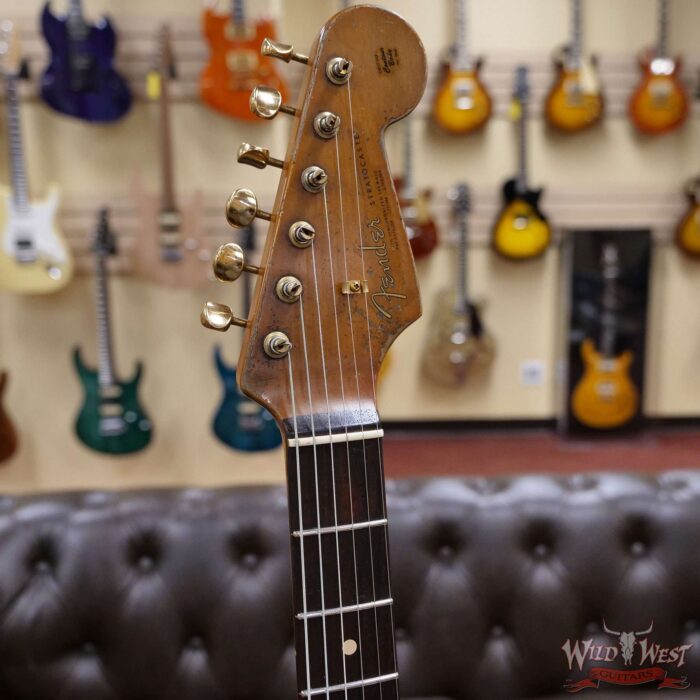 Fender Custom Shop Dale Wilson Masterbuilt 1963 Stratocaster Brazilian Rosewood Slab Board Relic Vintage White - Image 7