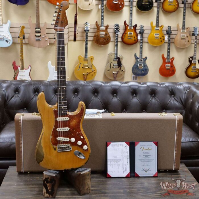 Fender Custom Shop Dale Wilson Masterbuilt 1963 Stratocaster Brazilian Rosewood Fingerboard Heavy Relic Natural - Image 6