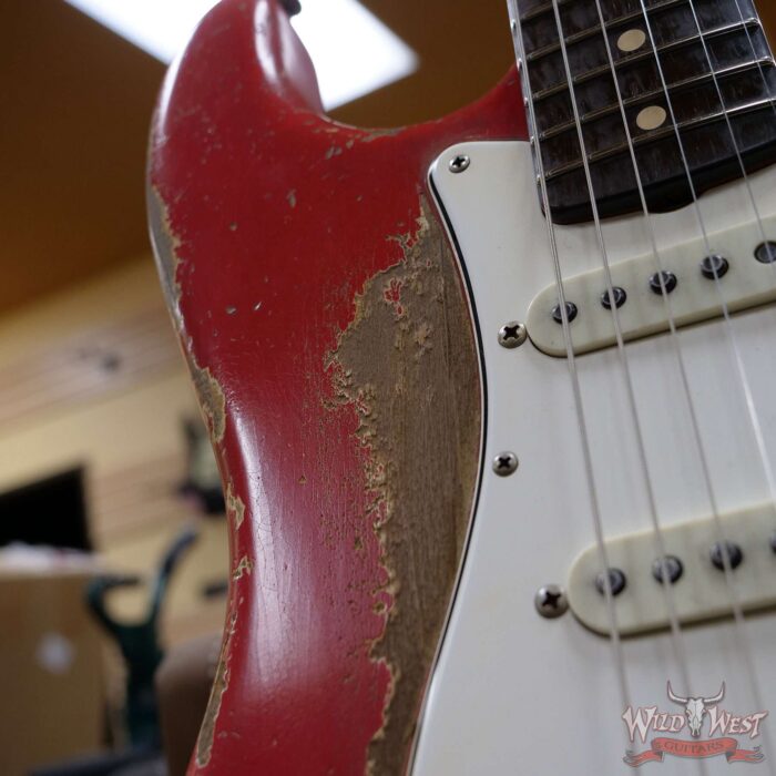Fender Custom Shop Dale Wilson Masterbuilt 1963 Stratocaster Relic Brazilian Rosewood Fingerboard Fiesta Red - Image 8