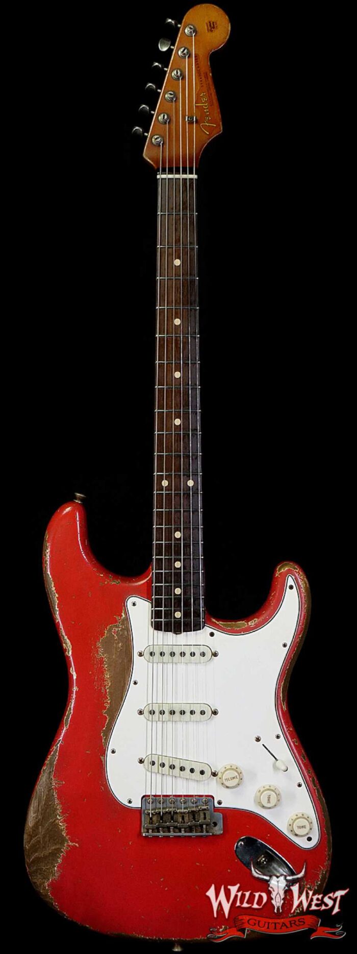 Fender Custom Shop Dale Wilson Masterbuilt 1963 Stratocaster Relic Brazilian Rosewood Fingerboard Fiesta Red - Image 1