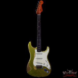 Fender Custom Shop Dale Wilson Masterbuilt 1963 Stratocaster Relic Chartreuse Sparkle - Image 3