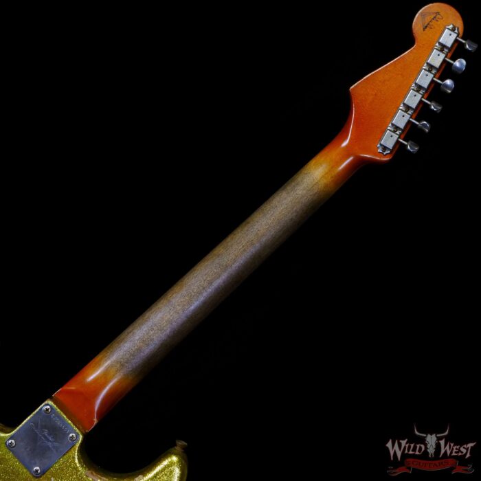 Fender Custom Shop Dale Wilson Masterbuilt 1963 Stratocaster Relic Chartreuse Sparkle - Image 5
