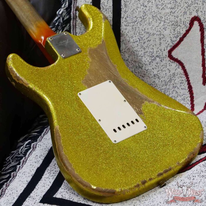 Fender Custom Shop Dale Wilson Masterbuilt 1963 Stratocaster Relic Chartreuse Sparkle - Image 12
