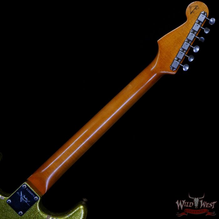 Fender Custom Shop Dale Wilson Masterbuilt 1963 Stratocaster Relic Chartreuse Sparkle - Image 5