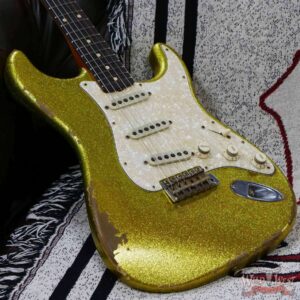 Fender Custom Shop Dale Wilson Masterbuilt 1963 Stratocaster Relic Chartreuse Sparkle - Image 8