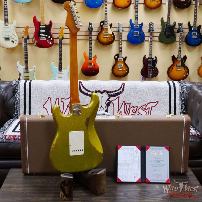 Fender Custom Shop Dale Wilson Masterbuilt 1963 Stratocaster Relic Chartreuse Sparkle - Image 10