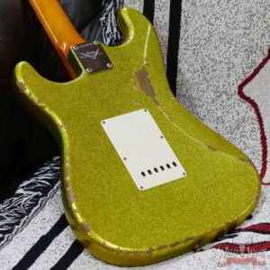 Fender Custom Shop Dale Wilson Masterbuilt 1963 Stratocaster Relic Chartreuse Sparkle - Image 12