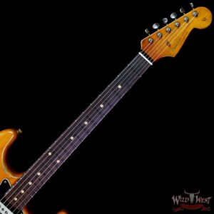 Fender Custom Shop Dale Wilson Masterbuilt 1963 Stratocaster Brazilian Rosewood Fingerboard Relic Natural with Black Pickguard - Image 4
