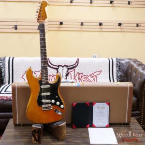 Fender Custom Shop Dale Wilson Masterbuilt 1963 Stratocaster Brazilian Rosewood Fingerboard Relic Natural with Black Pickguard - Image 6