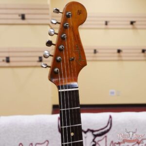Fender Custom Shop Dale Wilson Masterbuilt 1963 Stratocaster Brazilian Rosewood Fingerboard Relic Natural with Black Pickguard - Image 7