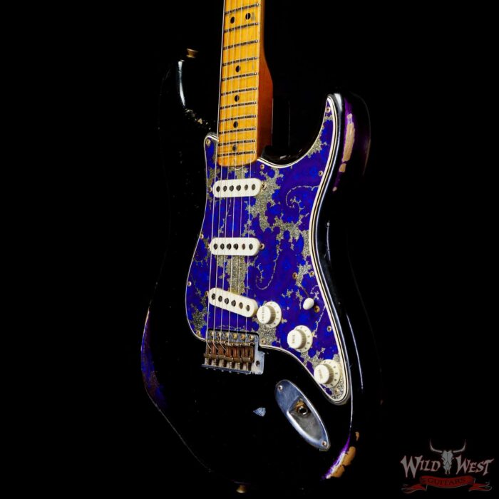 Fender Custom Shop Dale Wilson Masterbuilt 1969 Stratocaster Josefina Hand-Wound Pickups Relic Black over Purple Paisley - Image 2