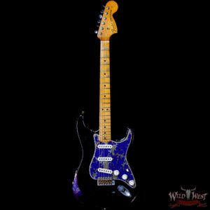 Fender Custom Shop Dale Wilson Masterbuilt 1969 Stratocaster Josefina Hand-Wound Pickups Relic Black over Purple Paisley - Image 3