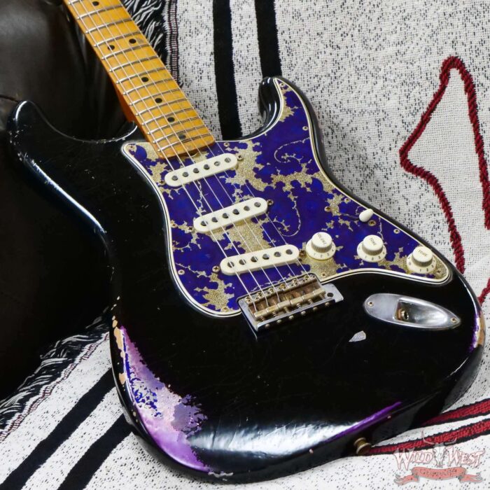 Fender Custom Shop Dale Wilson Masterbuilt 1969 Stratocaster Josefina Hand-Wound Pickups Relic Black over Purple Paisley - Image 8