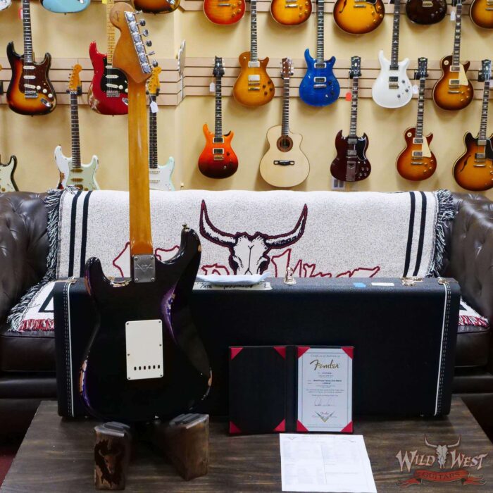 Fender Custom Shop Dale Wilson Masterbuilt 1969 Stratocaster Josefina Hand-Wound Pickups Relic Black over Purple Paisley - Image 10