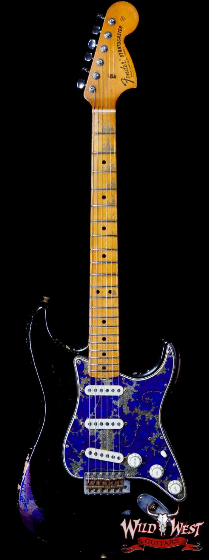 Fender Custom Shop Dale Wilson Masterbuilt 1969 Stratocaster Josefina Hand-Wound Pickups Relic Black over Purple Paisley - Image 1