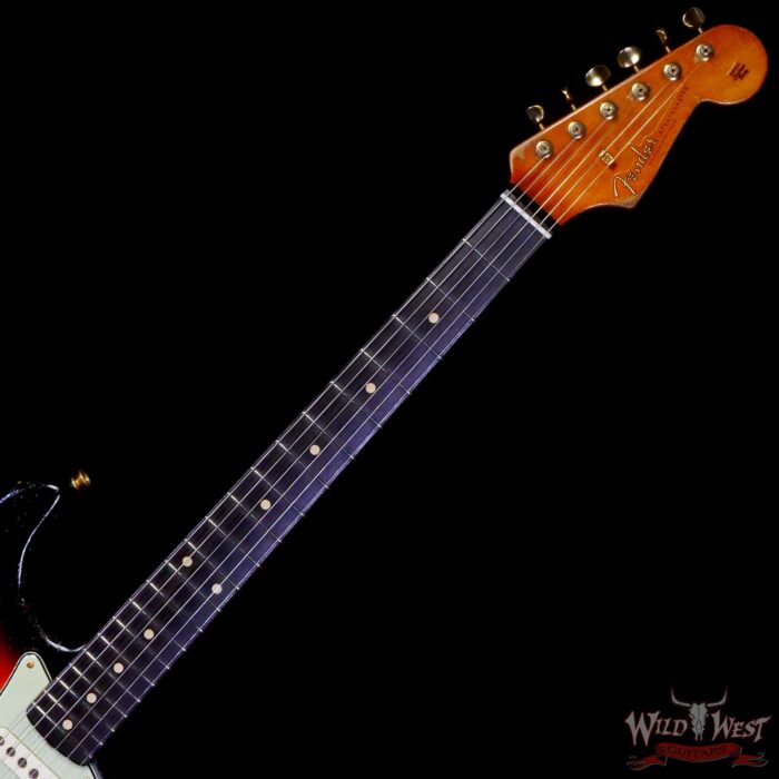Fender Custom Shop Dale Wilson Masterbuilt 1960 Stratocaster Hardtail Brazilian Rosewood Board Relic 3 Tone Sunburst with Gold Hardware - Image 4