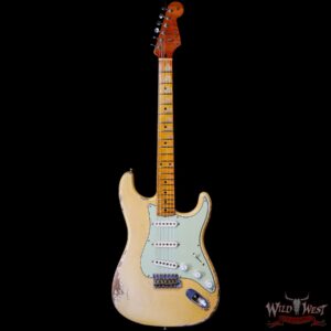 Fender Custom Shop Dale Wilson Masterbuilt 1959 ‘59 Stratocaster Flame Maple Neck Josefina Hand-Wound Pickups Relic White Blonde - Image 3