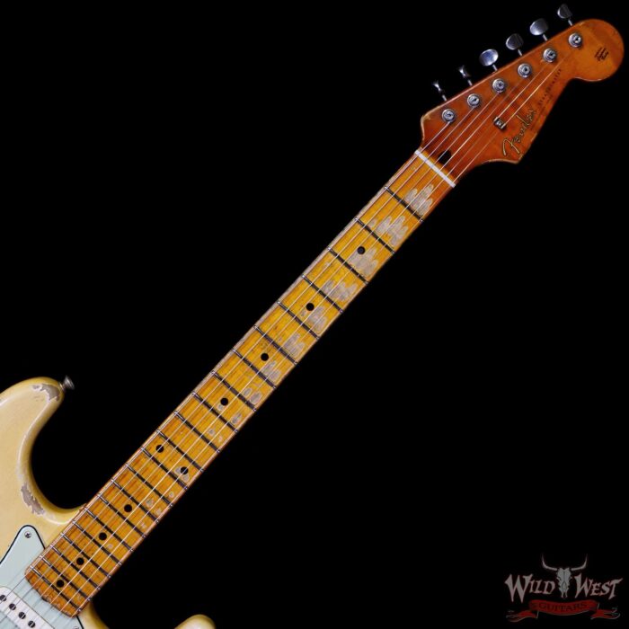 Fender Custom Shop Dale Wilson Masterbuilt 1959 ‘59 Stratocaster Flame Maple Neck Josefina Hand-Wound Pickups Relic White Blonde - Image 4