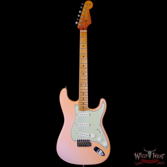 Fender Custom Shop Dale Wilson Masterbuilt 1959 ‘59 Stratocaster Flame Maple Neck Josefina Hand-Wound Pickups Pre-Relic Aged Shell Pink - Image 3